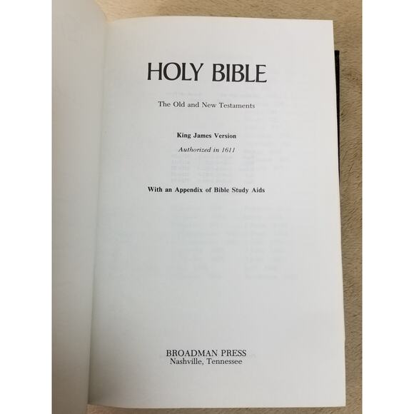 Holy Bible King James Version 1973 Old And New Testaments Printed USA - Black - Picture 2 of 12
